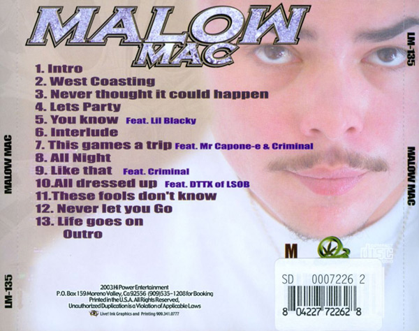 Malow Mac - Malow Mac Chicano Rap